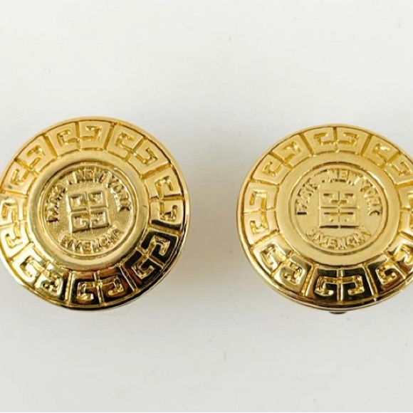 Givenchy Jewelry - Vintage 1980's Givenchy Gold Clip On Earring Set